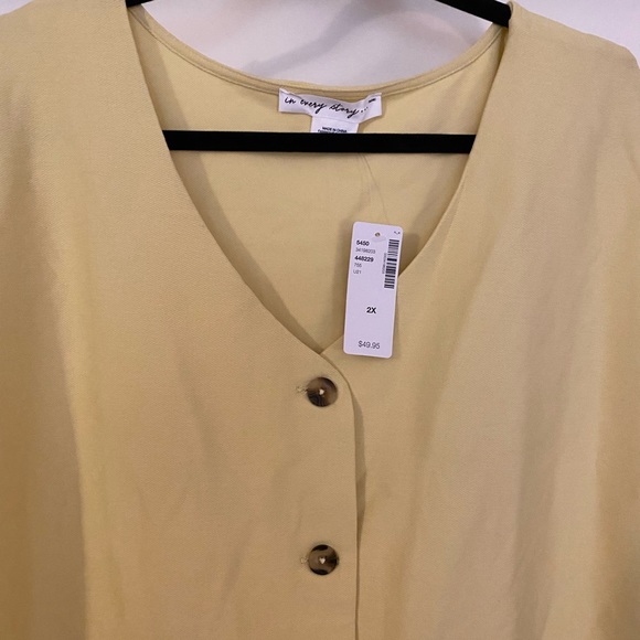 In Every Story Yellow Button Shirt - Picture 3 of 6